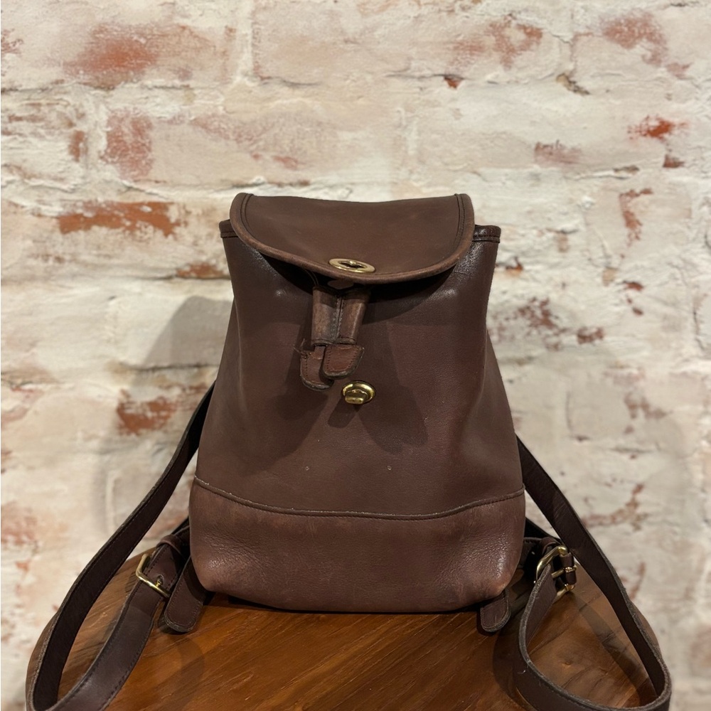 Vintage dark brown Coach daypack mini #9960